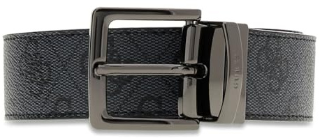 GUESS Gürtel Milano Adjustable & Reversible Belt H35 W115 Coal dunkelgrau kürzbar wendbar