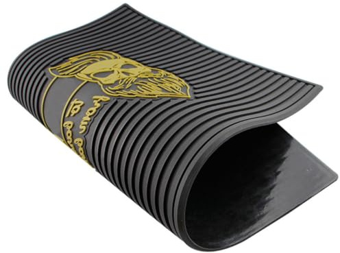 Tapis de Rangement pour Outils de Coiffure Noir Pvc Antidérapant | Grand Espace de Rangement, Protège les Outils et Maintient L’ordre, Usage Salon de Coiffure et Maison
