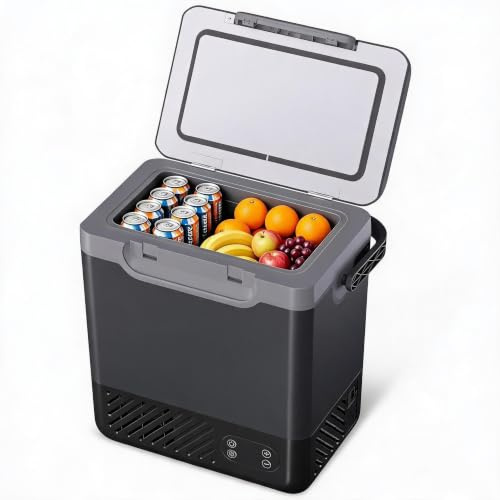 RBFGYIOP Kompressor Kühlbox Auto 12L wiederaufladbar - Elektrischer Mini-Kühlschrank 12V & 230V, Tragbare Gefrierbox -20°C bis +20°C, für Auto, LKW, Boot, Reisemobil, Camping