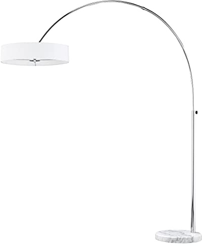 Trio Lighting 421100301 Perez - Lámpara de pie para interior con 3 luces, G9, Halógeno, 28 W, 370 lm, color blanco