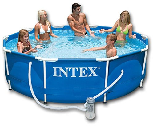 Intex - Piscina redonda con marco de acero de 305 cm x 76 cm