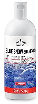 Veredus, Shampoo extraforte Blu Snow, una confezione di shampoo adatto per cavalli bianchi e grigi - formato da 500ml