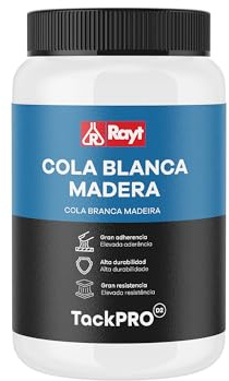 Rayt 429-09 Cola blanca standard múltiples usos: Madera, papel, cartón, cerámica y todo tipo de materiales porosos, 1kg