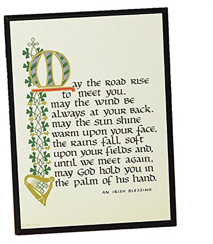 Abbey Gift May the Road Rise Plaque, 5.63 x 7.63 - 56597U , Black