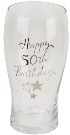 Juliana Happy 50th Birthday Pint Glass in Gift Box G31950