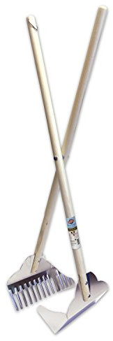 Spotty Easy Pet Dog Waste Pick Up Metal Tray Lightweight Scissor Pooper Scooper with Rake