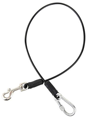 Pawaboo Hundegurt fürs Auto, Sicherheitsgurt mit Karabiner und 360° Drehbarem Haken, Langlebig Anschnallgurt, Sicherheitsgeschirr für Auto, 26 Zoll, Schwarz