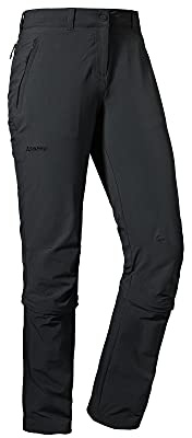 Schöffel Byxor Engadin1 zip off, elastiska dambyxor med dragkedja, kylande och snabbtorkande utomhusbyxor för kvinnor kvinnor