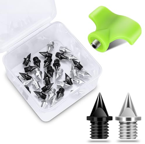 1/4 Inch Carbon Steel Track Spikes, 32 Pieces Lighter Weight Spikes Track Shoes, Each Nail Weighs Only 0.47 Grams, Used for Track and Field Sprinting or Cross Country