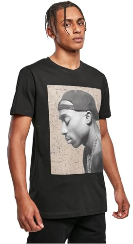 Mister Tee Herren Tupac Cracked Background Tee XL Black