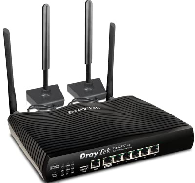 DrayTek Vigor 2927Lac - Router de Seguridad VPN 4G LTE Integrado de Doble WAN para una conexión rápida a Internet, V2927Lac-DE-AT-CH