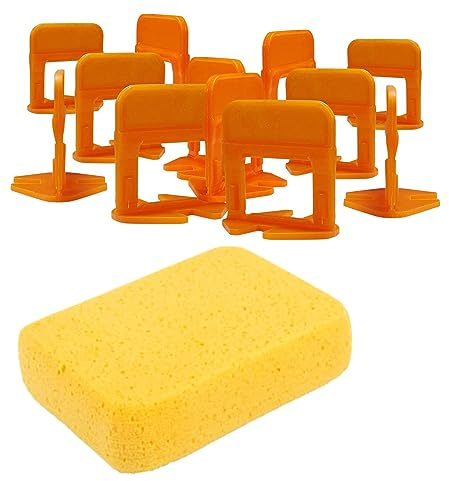 Emaistore Tile Leveling System (5/32 Inch) – 2000 Tile Spacers – Compatible with Most Wedges for Smooth, Seamless Floor & Wall Tile Installation – 4mm Ceramic & Stone Spacers