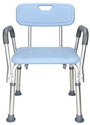 NMDCDH Duschstuhl für ältere Menschen, höhenverstellbar, Duschsitz mit Armlehnen und Rückenlehne, Duschhilfe für Erwachsene, Senioren, Behinderte, Duschhocker, tragbarer Badewannenlift, T
