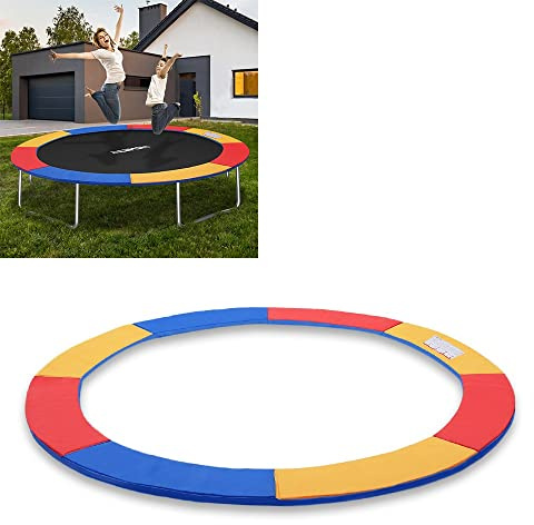 LZQ Trampolin Randabdeckung Trampolinzubehör Umrandung Trampolin Schutzpolster Kantenschutz,Robust reißfest lichtecht UV-beständig Breite:30cm für Trampolin Ø305cm Rund Dreifarbig