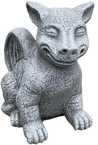 stoneandstyle Steinfigur Drachen Gargoyle frostfest Steinguss