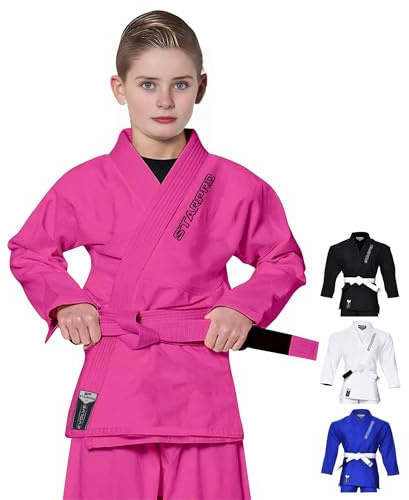 Starpro - Evolve Niños Preencogido Premium Jiu Jitsu, BJJ Gi - Muchos tamaños y Colores - Jujitsu Gi, Light BJJ Gi, Jiu Jitsu Gi, Juijitsu Gi, BJJ Gi, Júnior BJJ Gi