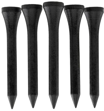 Castle Golf-Tees aus Bambus, verschiedene Farben und Größen, Standard-Golf-Tees, umweltfreundliche und nachhaltige Bambus-Golf-Tees, 100 Stück, 54 mm, Schwarz, 38mm, 54mm, 70mm, 83mm