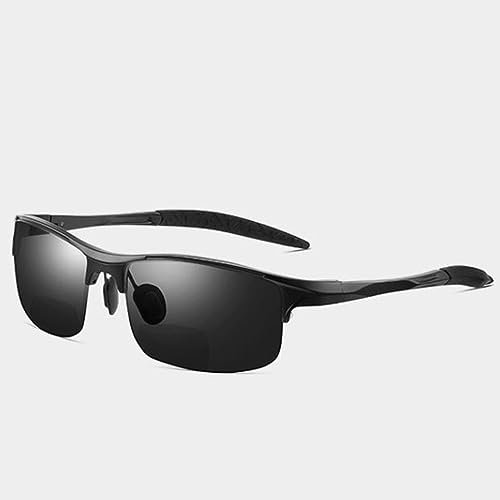 COKYIS Polarisierte Sonnenbrille Herren Bifokale Lesebrille Outdoor Sportbrille Computerbrille Halbrand Gleitsichtbrille Blaulichtfilter Fahrbrille (Size : +1.5)