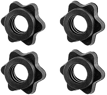 uncakil Hex Lock Nuts M10 | 1 Inch Barbell Collar & Dumbbell Clamp Replacement | High Strength Nylon Insert Anti-Loose Fastener for Gym Equipment (Pack of 4)