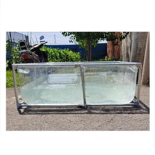 MUHM Piscine Fuori Terra, Trasparente Serbatoio d'Acqua con Acciaio Inossidabile Staffa PVC Stagno dei Pesci Spessore 13mm Piscina Limpida, Facile da Installare (Color : Clear, Size : 150X80X61CM)