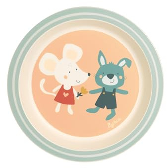 sigikid Teller Hase & Maus rPET 4 Freunde für Kleinkinder und Kinder 24-96 Monate