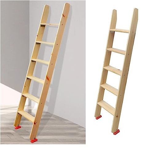 KAZUP 4 5 6 Stufen Etagenleiter für Bettholz, Kinder/Behinderte/ältere Erwachsene Twin-Etagenbett-Ersatzleiter mit rutschfesten Gummifüßen (Größe: 59 Zoll/150 cm/5 Stufen)