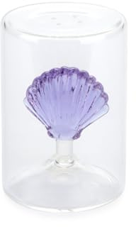 Balvi saliera Atlantic Shell Colore Lilla Fatta a Mano in Vetro borosilicato