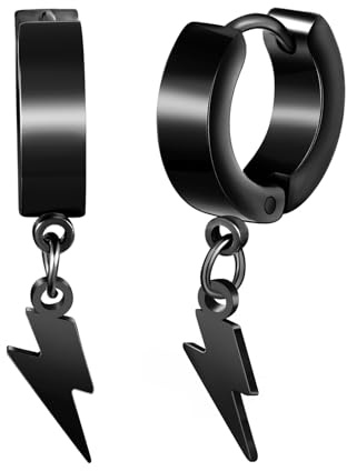 Yumilok Blitz Ohrstecker Ohrringe Edelstahl für Damen Herren Ohrringe Stecker Damen Titan Ohrstecker Herren Silber Männer Creolen Piercing Plugs
