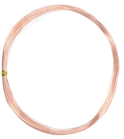 M METERXITY 99,9% Weiche Kupferdraht, 28 Gauge 49FT Reiner Kupferdraht für DIY Basteln/Schmuckherstellung/Gartenpflanzen/Perlen, Basteldraht [0,3 mm, 15M]