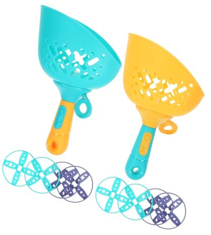 Alasum 2ensemble Disque Volant Garçon Fille Jouet Lot de Soucoupes Volantes avec Lanceur Jouet Interactif Entraînement pour Garçon Fille