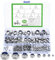 Juego de 205 tuercas hexagonales, surtido de tuercas autoblocantes, tuercas de seguridad, tuercas hexagonales de acero al carbono, insertos roscados – M2 M3 M4 M5 M6 M8 M10 M12