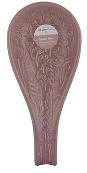 Mason Cash In the Meadow Löffelablage geprägtes Blumendesign, langlebiges Steingut - ideal um Arbeitsplatten sauber zu halten - klassisches Küchenzubehör