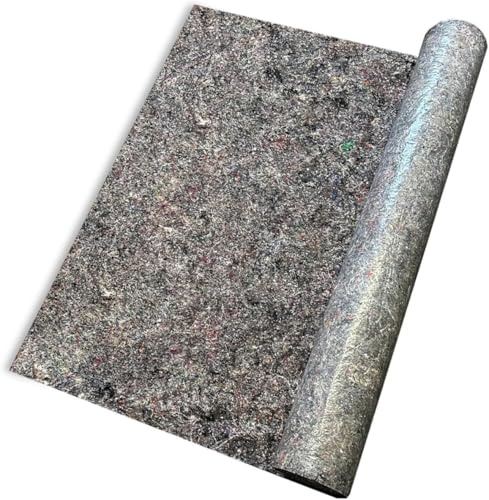 Manta de Fieltro Protege Suelos 90cm x 20m (180gr/m²), Vellon de Pintor para Trabajos de Pintura, Tela de Protección para Pintores con Revestimiento Antideslizante, Ideal para Pintor y Reformas