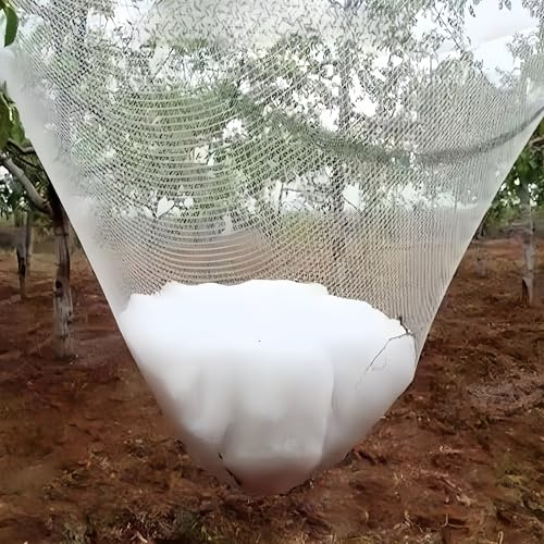 Filet Anti-Grêle Haute Résistance Fils Renforcés, Résistant à la Déchirure Anti-UV Filet Anti Oiseaux, Maille de 5 MM Filet Anti Grele pour Fruits et Légumes, Jardins, Plantes, Anti‑Oiseaux(4 x 10m)