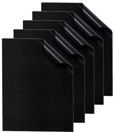 Lot de 5 feuilles de tapis de grille en téflons épais - Accessoires de cuisson pratiques pour barbecue