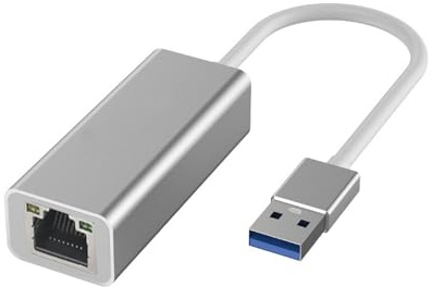LIXSAZSE Scheda di rete USB ad velocità Gioco e download semplificati in lega di alluminio 1000M senza driver per laptop con scheda rete, USB（Argento）