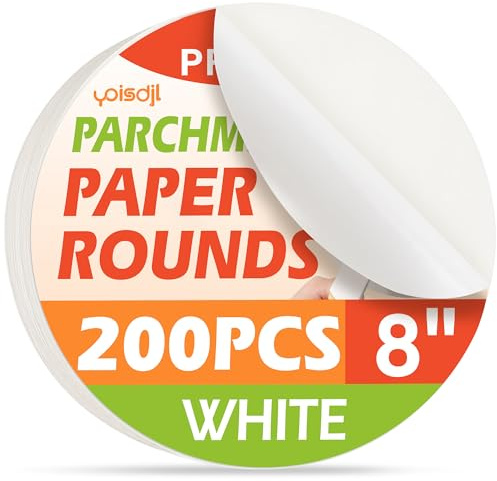 8 Inch Parchment Paper Rounds, Parchment Paper Sheets, Air Fryer Liner, Non Stick Baking Parchment, Tortilla Press, Pre Cut Parchment Paper Sheets For Springform Cake Tin, Toaster Oven(200pcs)