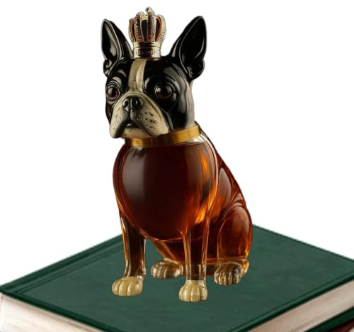 Dog Whisky Karaff - Animal Spritflaska, Drinkware Skulptur, Premium dekorativa hällkärl | Bourbon Vodka Vin Tequila Container Present Män Fader Födelsedag Festival