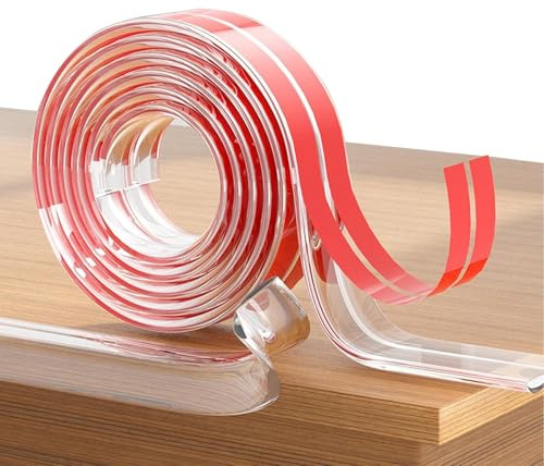Kantenschutz Baby 100% Silikon,2m*1 * 1cm Glastisch Edge Corner Protection,Transparent Selbstklebend Eckenschutz,für Tisch, Fenster, Toilette, Küche, Fliesen, Stühle