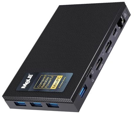 MeLE Quieter3Q Fläktlös Mini-PC, N5100 8GB 256GB, Dual HDMI, för IoT