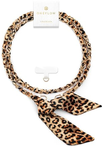 ONEFLOW Pendentif de téléphone portable universel pour téléphone portable - Dragonne courte - Cordon de téléphone portable amovible - Chaîne avec mousqueton pour tous les téléphones portables - Chaîne
