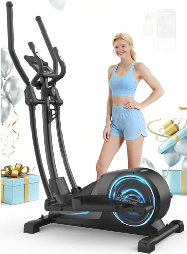 Cowmew Cross Trainer 16-Lvl Resistance 8KG Flywheel APP Compatible for Home