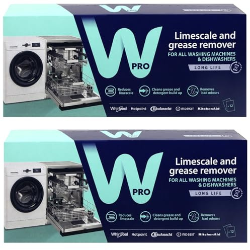 Easyricambi kit 2 pezzi di Decalcificante & Sgrassante in Bustine – Cura Completa per Elettrodomestici, Lavatrici,Lavastoviglie – Anticalcare Potente + Formula Sgrassante (totale 24 bustine)