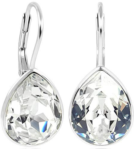 NOBEL SCHMUCK Ohrringe 925 Silber Crystal Markenkristalle Tropfen Silberschmuck Damen