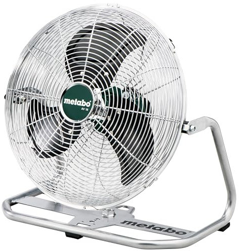 metabo Akku-Ventilator AV 18 – 606176850 – 18 V – Ventilator mit einstellbarer Luftgeschwindigkeit und 7 Stunden Akkulaufzeit – Ohne Akku und Ladegerät