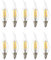 LED Glühbirne E14 Dimmbar Vintage Kronleuchter Kerzenform Filament Leuchtmittel 4W Kerze Lampe Warmweiss 2700K, Ersetzt 40W Halogen Birne, 10 Stück