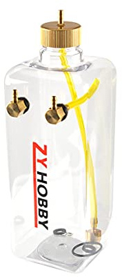 ZYHOBBY Tanque de combustible RC de 1000 ml, botella de combustible de gas RC con plástico transparente para modelo de avión RC en Estados Unidos
