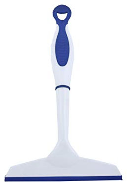 Superio 6” Window Squeegee with Grip Handle and Hanging Hook. (Blue)