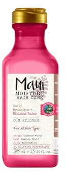 Maui Moisture Balsamo Lightweight & Hydration + Hibiscus Water, Balsamo capelli secchi, Districante capelli vegano e naturale con acqua di ibisco, Balsamo senza solfati, siliconi o parabeni, 385 ml