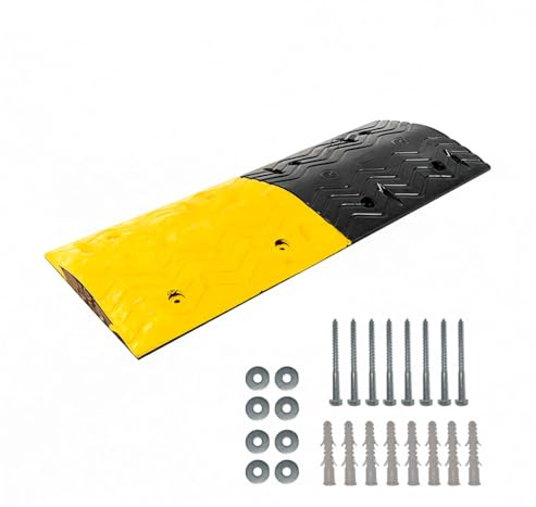 PARKING FACIL | Banda/Baden Reductor de Velocidad 1 Metro | Seguridad vial Profesional | Para Aparcamientos, Carreteras, Almacenes y Zonas de Tránsito | Modular, Duradera, Resistente | 1 Unidad